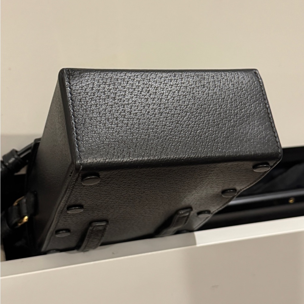 GUCCI BLACK LEATHER HORSEBIT 1955 MINI SHOULDER BAG - Picture 9 of 17